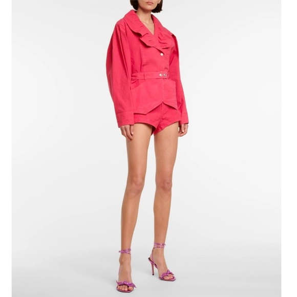 Isabel Marant Deversonbb High Waist Linen Blend Shorts NWT Raspberry - Picture 6 of 13